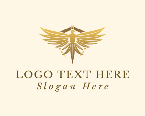 Fiction - Royal Eagle Shield logo design