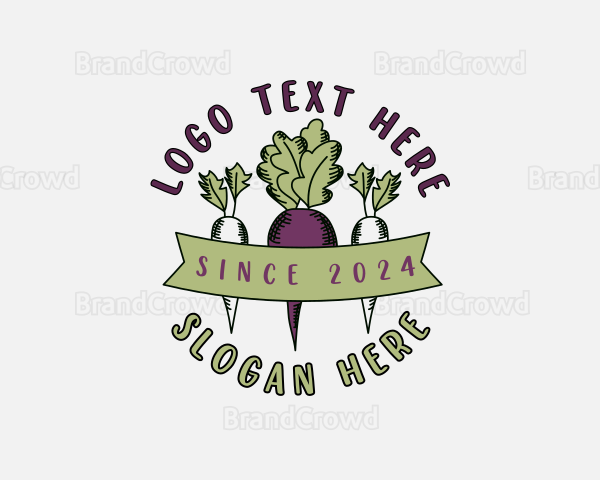 Turnip Radish Vegetable Logo