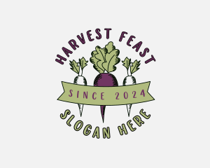 Turnip Radish Vegetable logo design