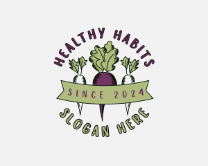 Turnip Radish Vegetable logo design