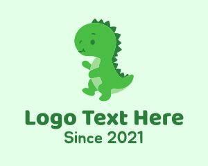 Role Play - Green Baby Dinosaur logo design