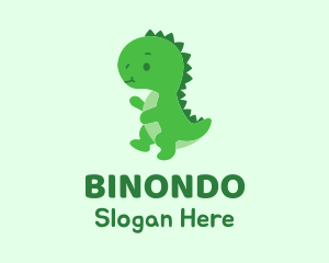 Green Baby Dinosaur  Logo