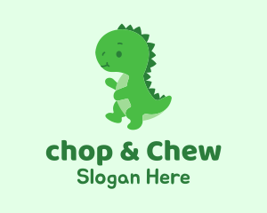 Green Baby Dinosaur  Logo