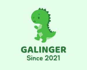 History - Green Baby Dinosaur logo design