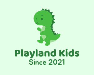 Green Baby Dinosaur  logo design