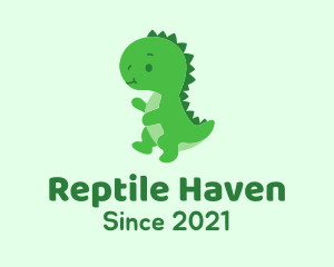 Green Baby Dinosaur  logo design