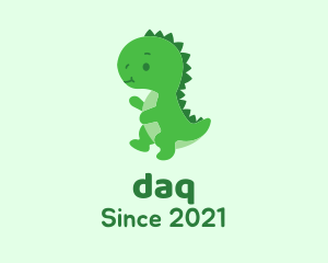 Child - Green Baby Dinosaur logo design