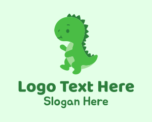 Green Baby Dinosaur  Logo
