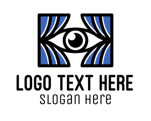 Ophthalmologist - Eye Curtain Entertainment logo design