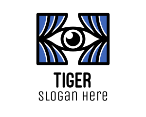 Optometrist - Eye Curtain Entertainment logo design