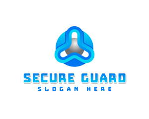 Cybersecurity - App Cybersecurity Tech logo design