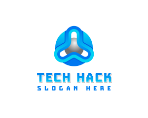 App Cybersecurity Tech logo design