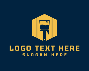 Hexagon - Hexagon Paint Brush Drip logo design
