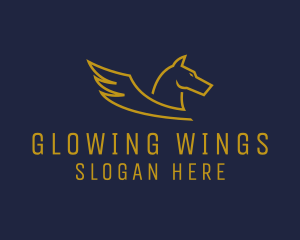 Mythical Pegasus Wings  logo design