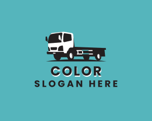 Flatbed - Truck Logistics Cargo logo design