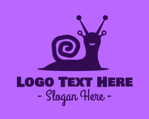 Slow - Happy Wild Snail logo design
