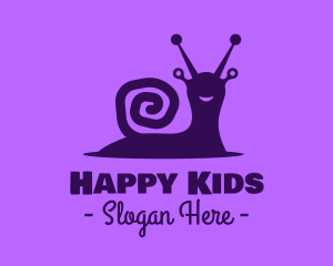 Happy Wild Snail logo design