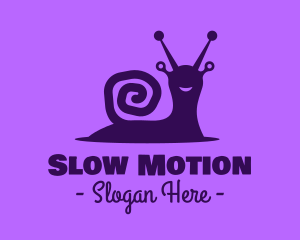Slug - Happy Wild Snail logo design