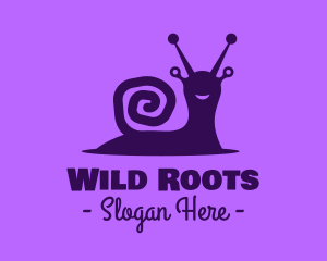 Happy Wild Snail logo design