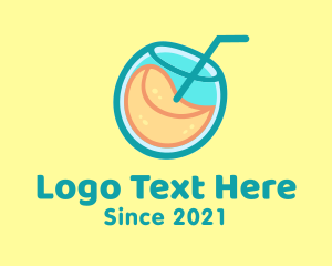 Beach - Tropical Orange Juice logo design