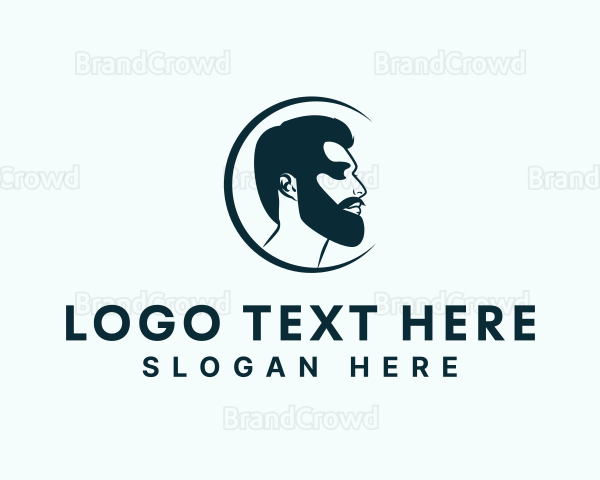 Man Beard Barber Logo