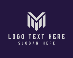 Letter M - Financial Bars Letter M logo design