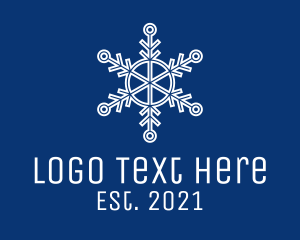 Weather - Simple Snowflake Pattern logo design