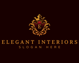 Luxury Shield Ornament logo design