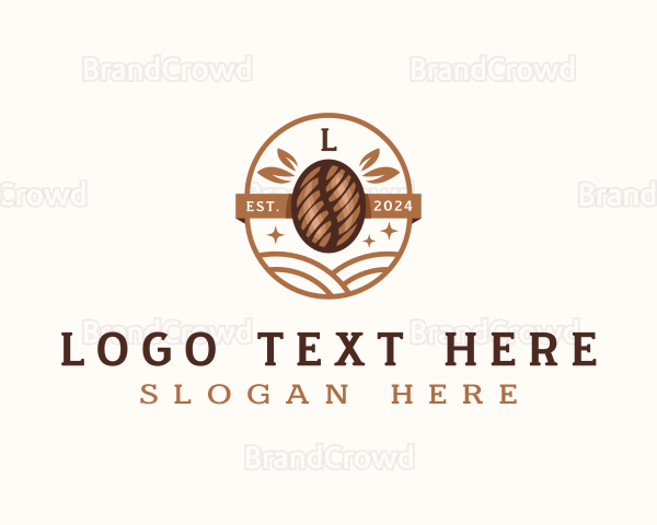 Brewed Coffee Bean Logo