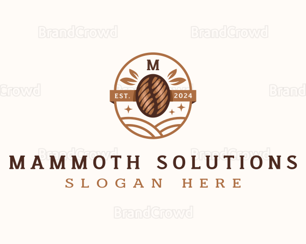 Brewed Coffee Bean Logo