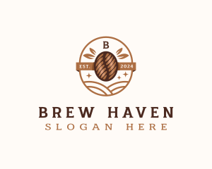 Brewed Coffee Bean logo design