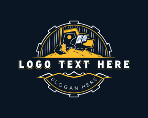 Backhoe Excavator Machinery Logo