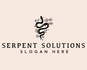 Serpent Poison Flower logo design