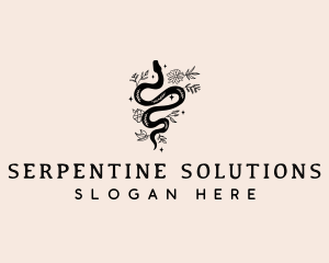 Serpent Poison Flower logo design