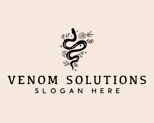 Serpent Poison Flower logo design