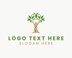 Growth - Human Wellness Tree logo design