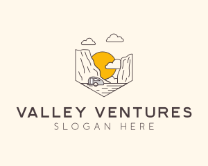 Trailer Van Sunset Valley logo design