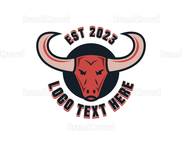 Bull Horns Animal Logo