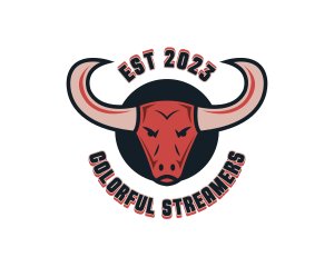 Bull Horns Animal logo design