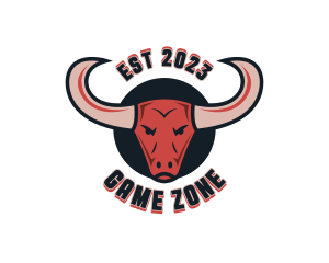 Bull Horns Animal logo design