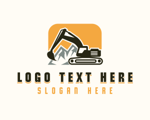 Demolition - Excavator Mining Contractor logo design