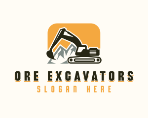 Excavator Mining Contractor logo design