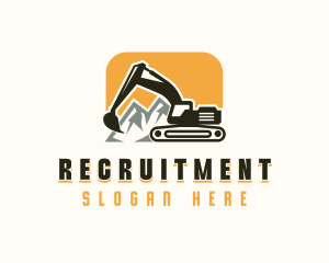 Heavy Equipment - Excavator Mining Contractor logo design