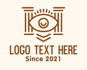 Fortune Telling - Eye Greek Pillar logo design