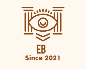 Fortune Telling - Eye Greek Pillar logo design