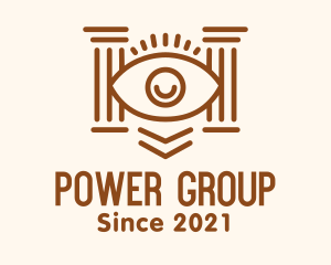 Optometry - Eye Greek Pillar logo design