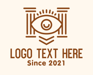 Ophthalmologist - Eye Greek Pillar logo design