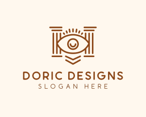 Doric - Mystic Eye Pillar logo design