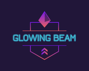 Fluorescent - Gaming Neon Light logo design