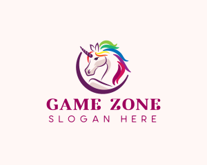 Unicorn LGBT Horse logo design